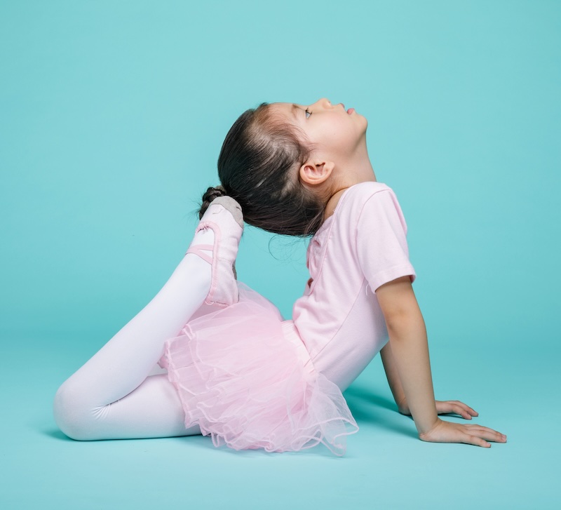 Happy children in ballet class